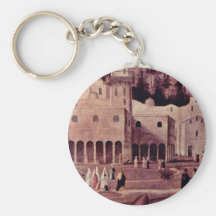 St. Stephen'S Sermon At The Gates Of Jerusalem Keychain