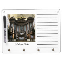 St Sulpice pipe organ dry erase board