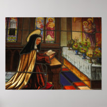 St. Teresa of Avila in prayer Print