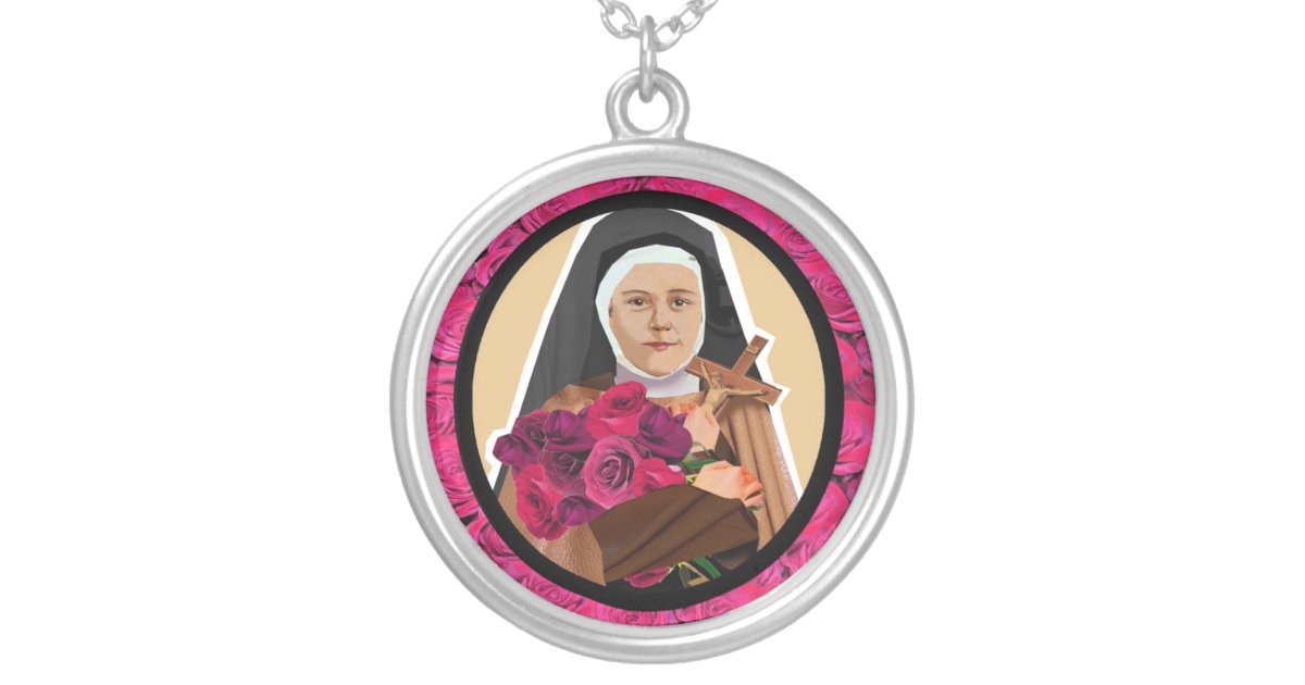 St. Therese of Lisieux a little flower necklace Zazzle
