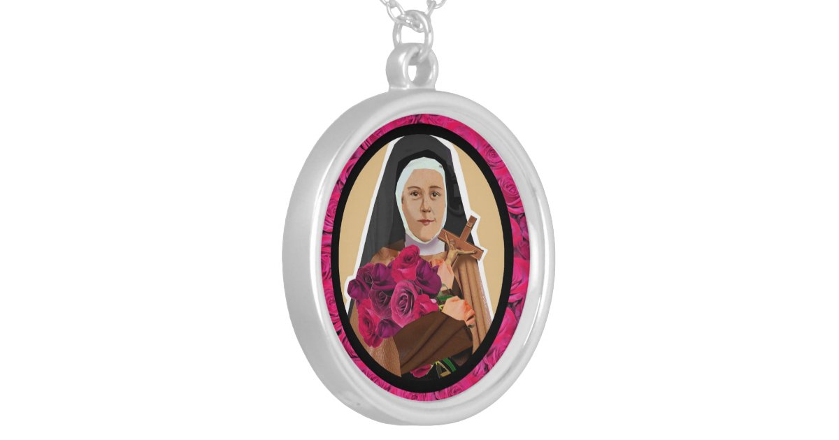 St. Therese of Lisieux a little flower necklace Zazzle
