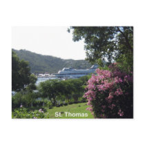 St. Thomas and Cruise Ship Post Card
