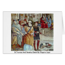 St.Thomas And Heretics Detail By Filippino Lippi Card