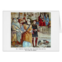 St. Thomas Aquinas And The Heretics Detail Greeting Cards