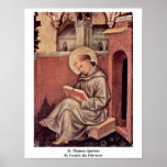 St. Thomas Aquinas By Gentile Da Fabriano Poster