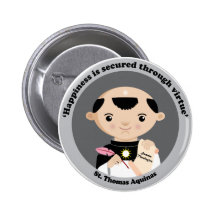 St. Thomas Aquinas Pinback Buttons