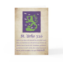 St. Urho 3:16 - Card