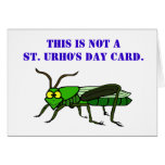 St. Urho's Day Grasshopper Bullying Card cards