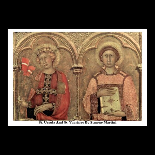 St. Ursula And St. Vavrinec By Simone Martini Print