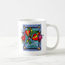 St Valentine's day  -- Blue 2 mugs