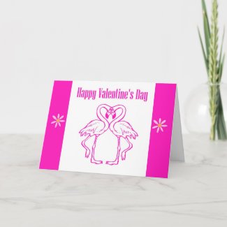 St. Valentine's Day Happy Valentine's Day flamingo card