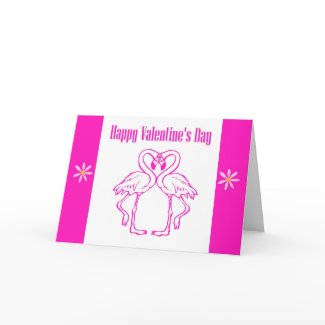 St. Valentine's Day Happy Valentine's Day flamingo card