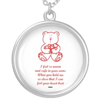 St. Valentine's Day Happy Valentine's Day teddy necklace