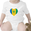St Vincent / Grenadines Flag Heart t-shirts by Vexillophile St Vincent / Grenadines Flag Heart t-shirts