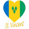 St Vincent / Grenadines Flag Heart t-shirts by Vexillophile St Vincent / Grenadines Flag Heart t-shirts