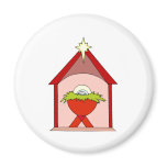 Stable Baby Jesus Crib Refrigerator Magnets