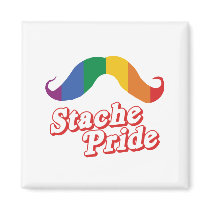 Stache Pride .png Fridge Magnet