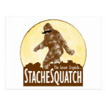 'STACHE SQUATCH The Lesser Cryptid - Funny Bigfoot Postcard