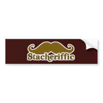 Stacherific Mushtache Bumper Sticker