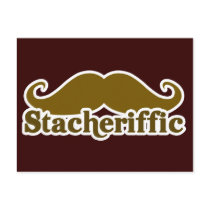 Stacherific Mushtache postcards