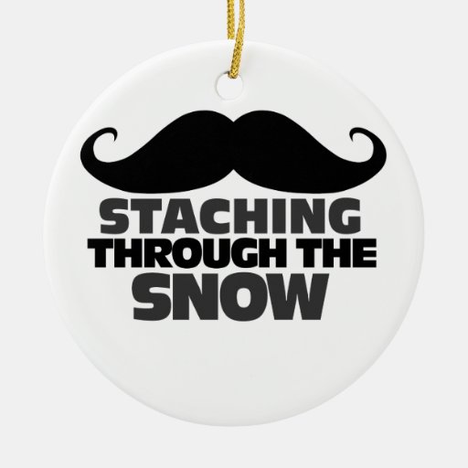 Staching through the Snow Ceramic Ornament Zazzle