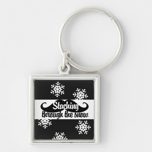 Staching through the snow keychains