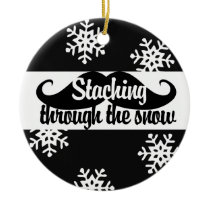 Staching through the snow christmas tree ornaments