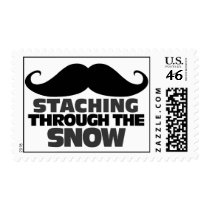Staching through the Snow Postage Stamps