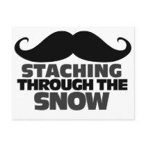 Staching through the Snow Post Card