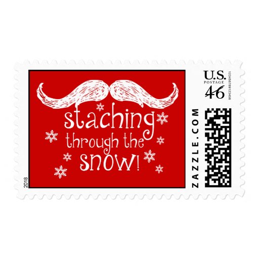 staching through the snow stamps