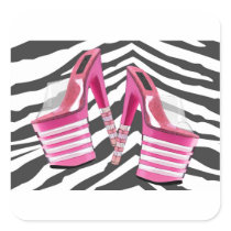 Stack Em High Pink Platform Sticker