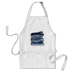 Stack of blue jeans aprons
