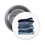 Stack of blue jeans pin