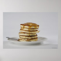 Stack of bread with honey