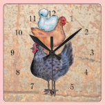 Stack of Chickens Wall Clock wall clocks