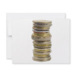 Stack of coins personalized invite