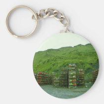 Stack of Commercial Crab Pots keychains