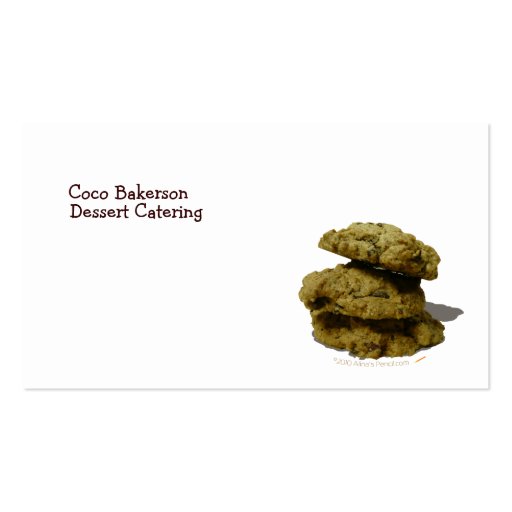 Stack of Cookies Business Card Template (front side)