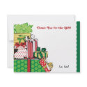 Stack of Holiday Gifts Note Card invitations