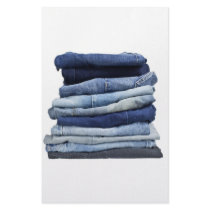 Stack of jeans customized stationery