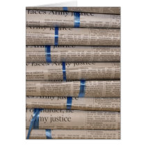 Stack of Newspapers Current Events Art cards