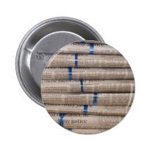 Stack of Newspapers Current Events Art Pins