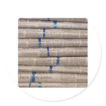 Stack of Newspapers Current Events Art stickers by Halima_Ahkdar Stack of Newspapers Current Events Art stickers