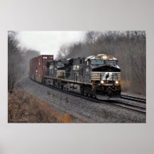 Stack Train on a Grey Day Print