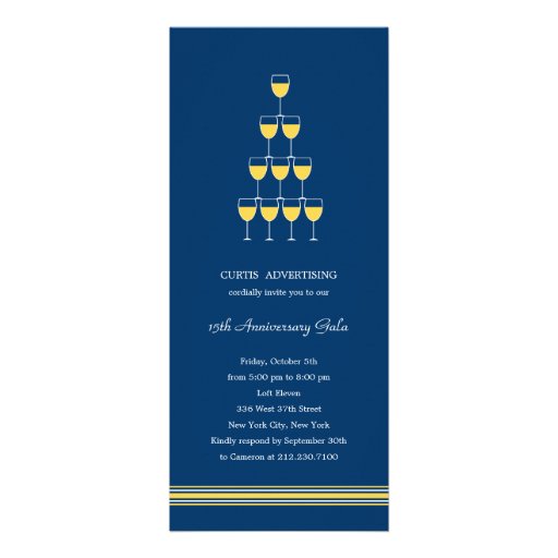 Stacked Champagne Corporate/Business Party Invite