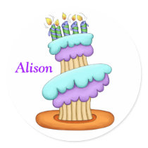 Stacked Cupcake Stickers