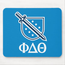Stacked Logo and Letters - White Mousepad