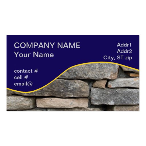 stacked stone wall business cards