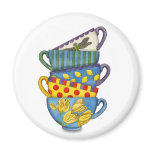 Stacked Teacups Magnet magnets