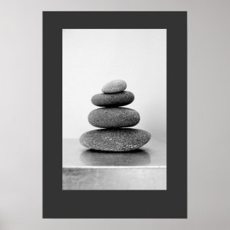 Stacked Zen Stones Poster print